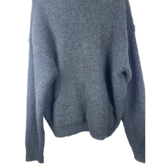 Skims Cozy Knit Hoodie Women's Small Medium Black Kangaroo Pocket Marshmallow - Picture 3 of 10